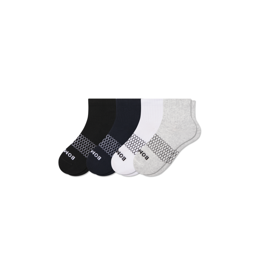 Youth Solids Quarter Sock 4-Pack - Run Home Rotation