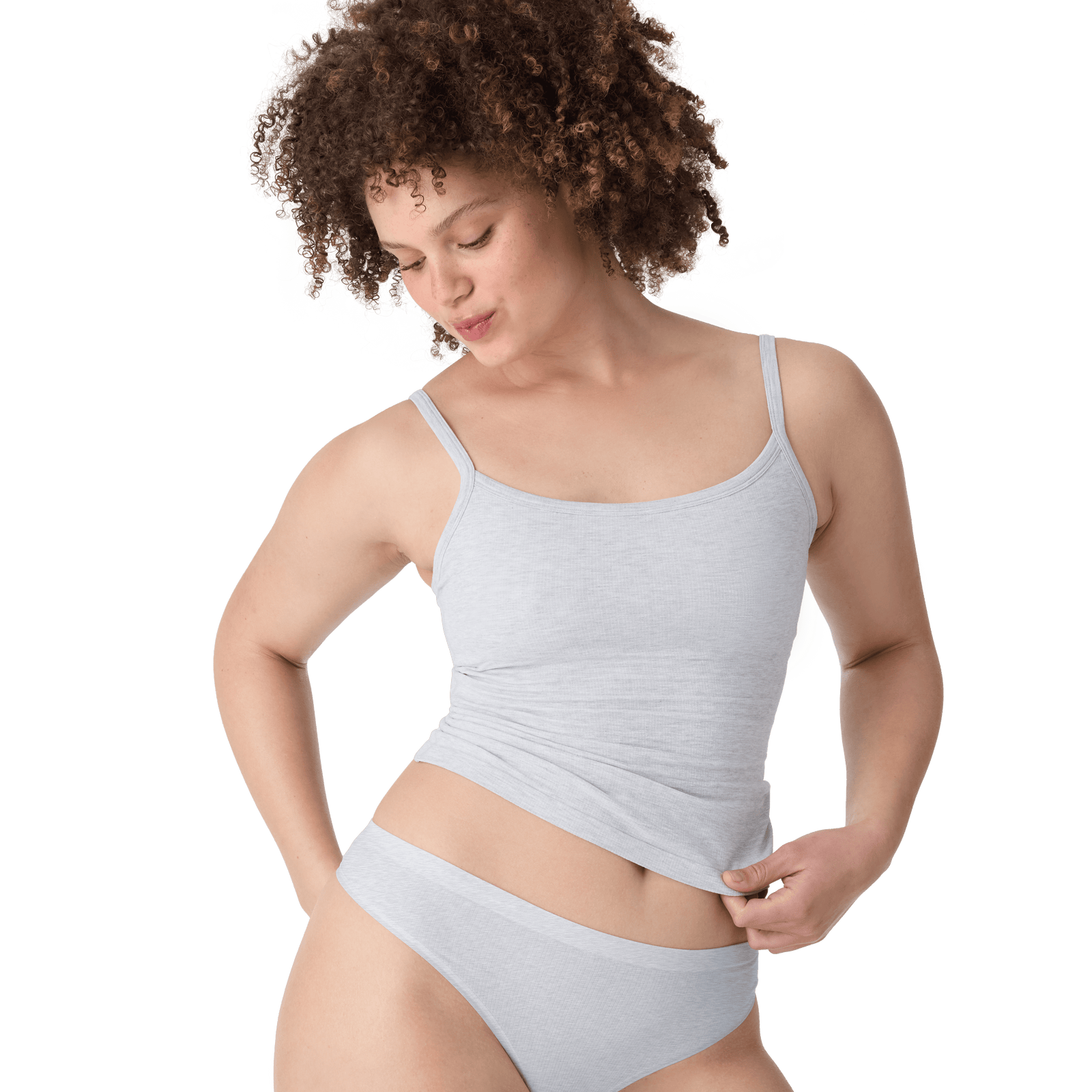 Women's Built-in Bra Seamless Cami - Varsity Grey Heather WO1 [10024]