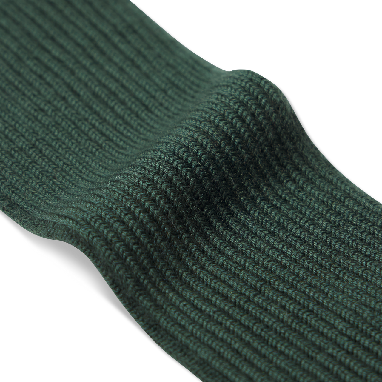 Merino Cashmere Blend Classic Rib Calf Socks - Dark Balsam Detail [10029]