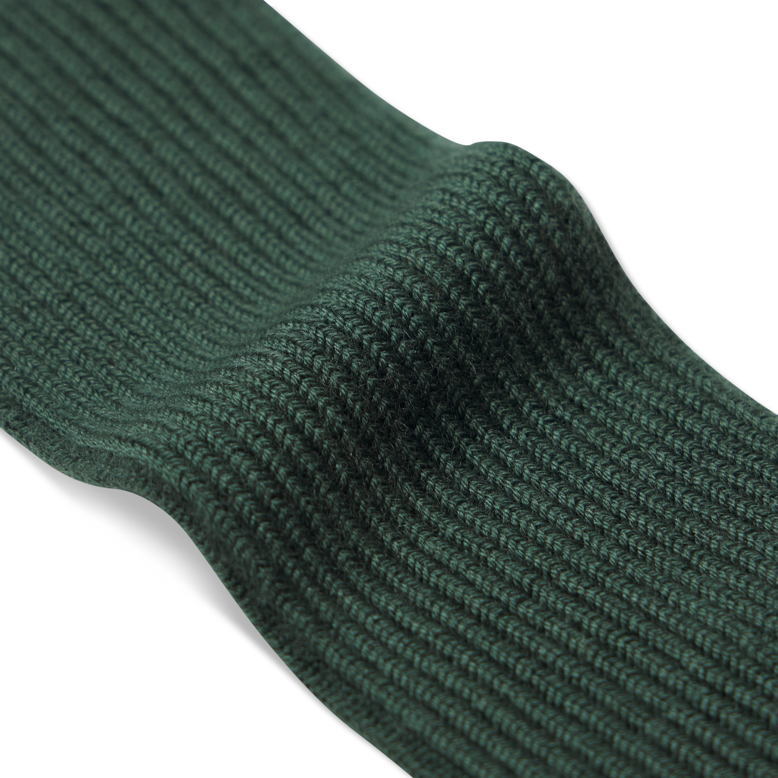 Merino Cashmere Blend Classic Rib Calf Socks - Dark Balsam Detail [10029]