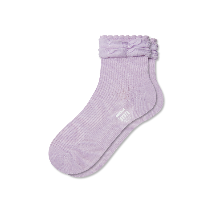Wicked x Bombas Ruffle Quarter Socks - Studio Run Pair