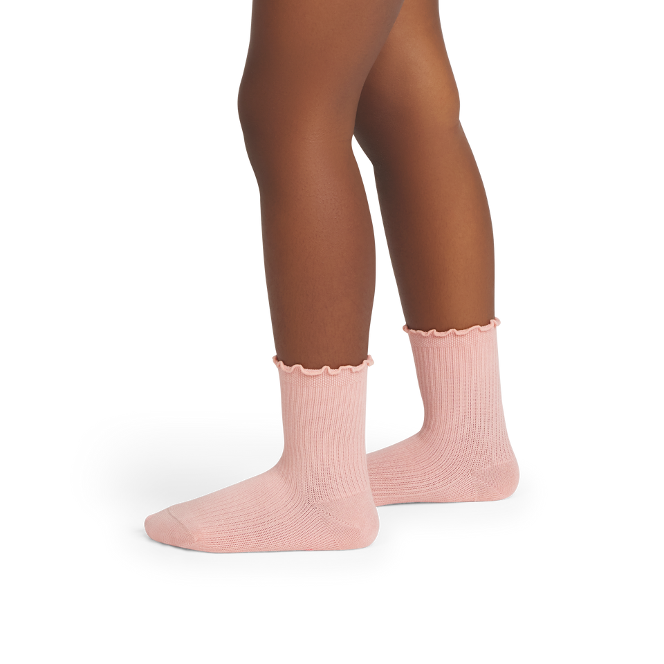 Ruffle Rib Calf Socks - shell pink JO1 [10095]