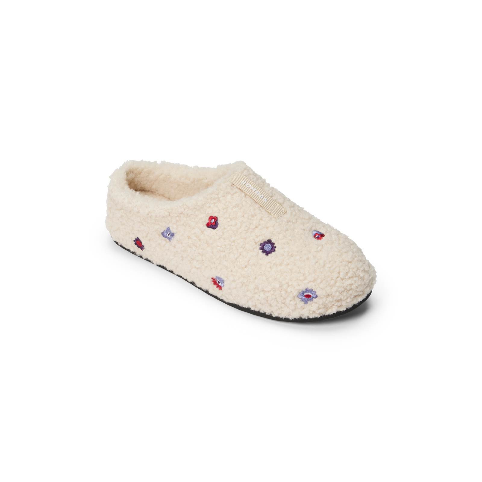 Women's Floral Embroidery Sunday Slipper - Cream L2 [10098]