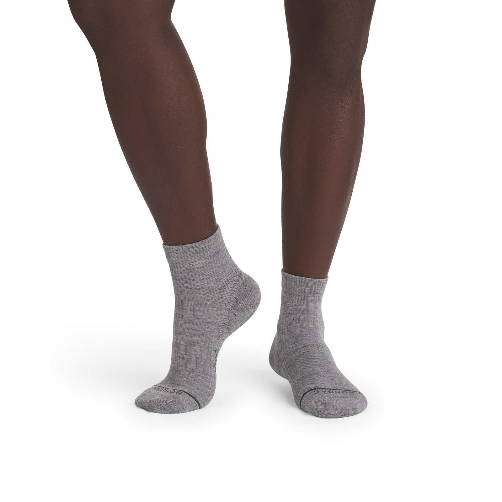Merino Modern Rib Quarter Socks - grey shadow MO1 [10117]