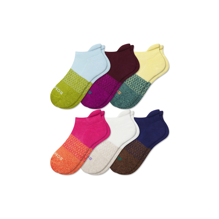 Youth Marl Ankle Sock 6-Pack - Breathable Run Pair