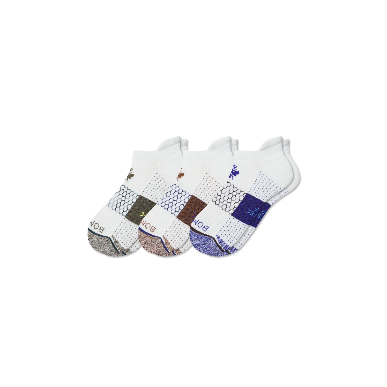 Golf Ankle Sock 3-Pack - cocoa blue mix L [10195]