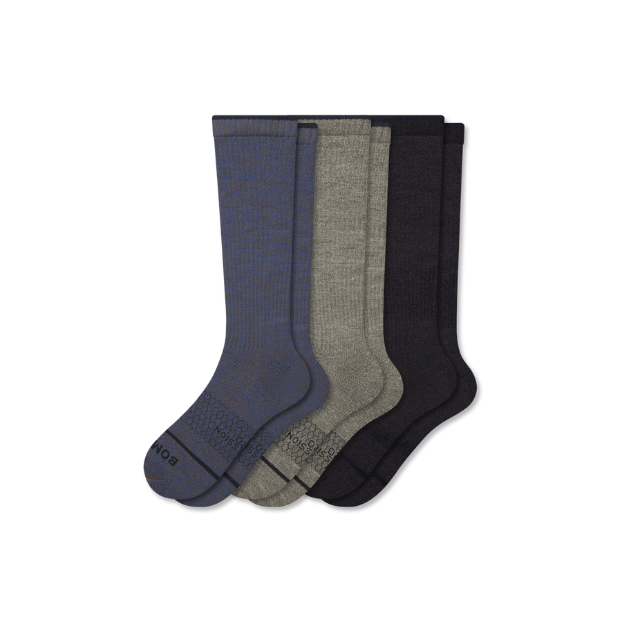 Women's Merino Wool Blend Everyday Compression Knee High Sock 3-Pack (15-20mmHg) - Active Warmup Relief