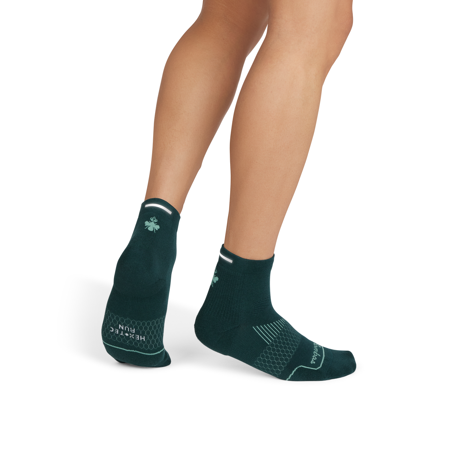 Running Quarter Socks - teal pine MO1 [10266]