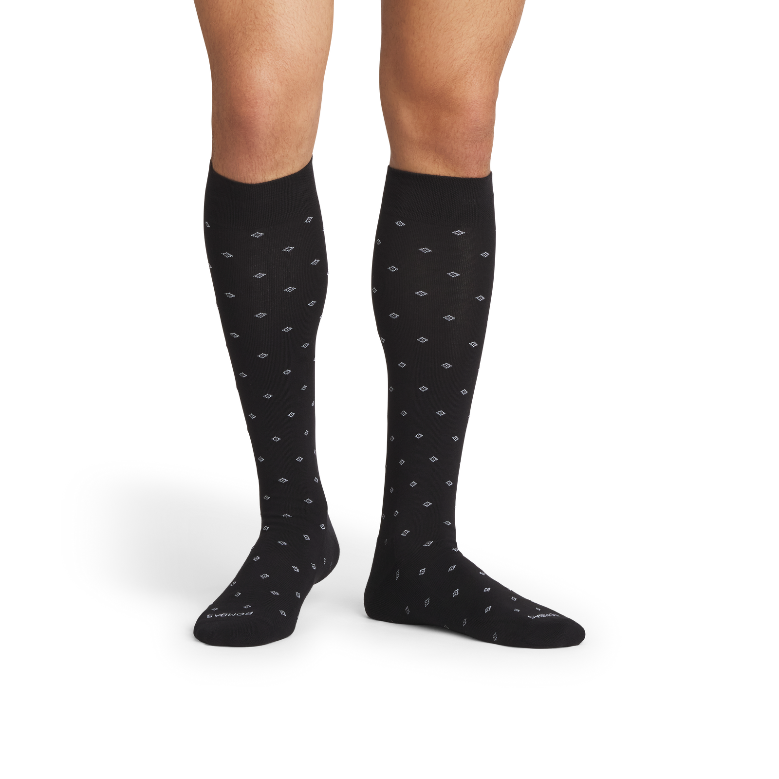 Dress Knee High Socks - Black Diamond MO1 [10279]