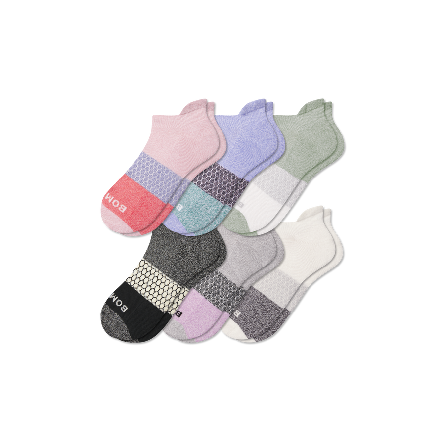 Women's Tri-Block Ankle Sock 6-Pack - Active Shift Wear