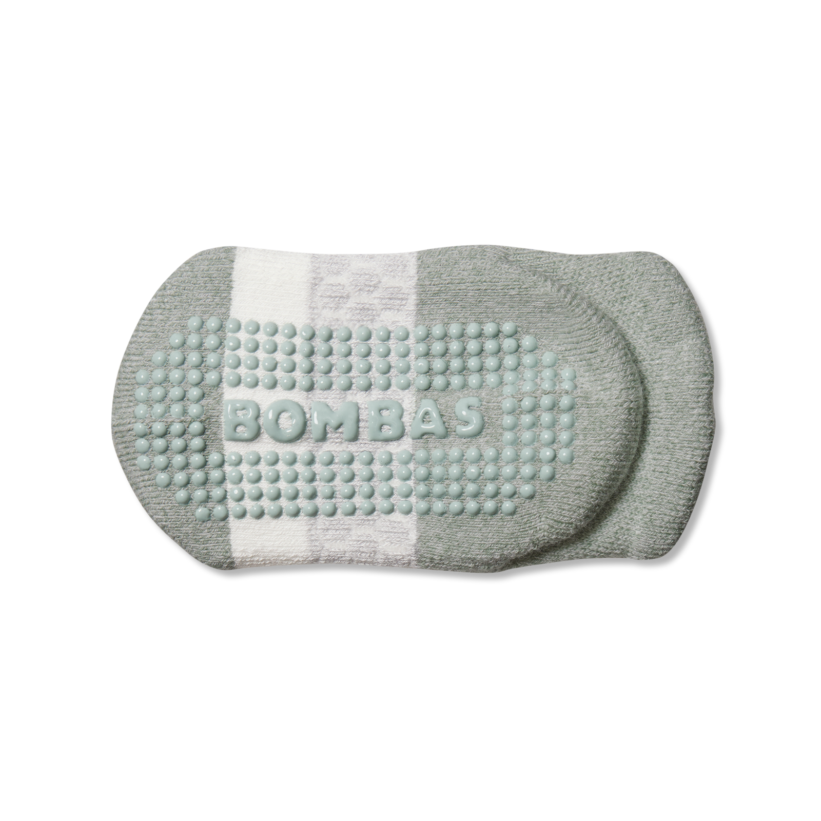Toddler Gripper Ankle Socks - sage stone harbor grey Detail [10318]