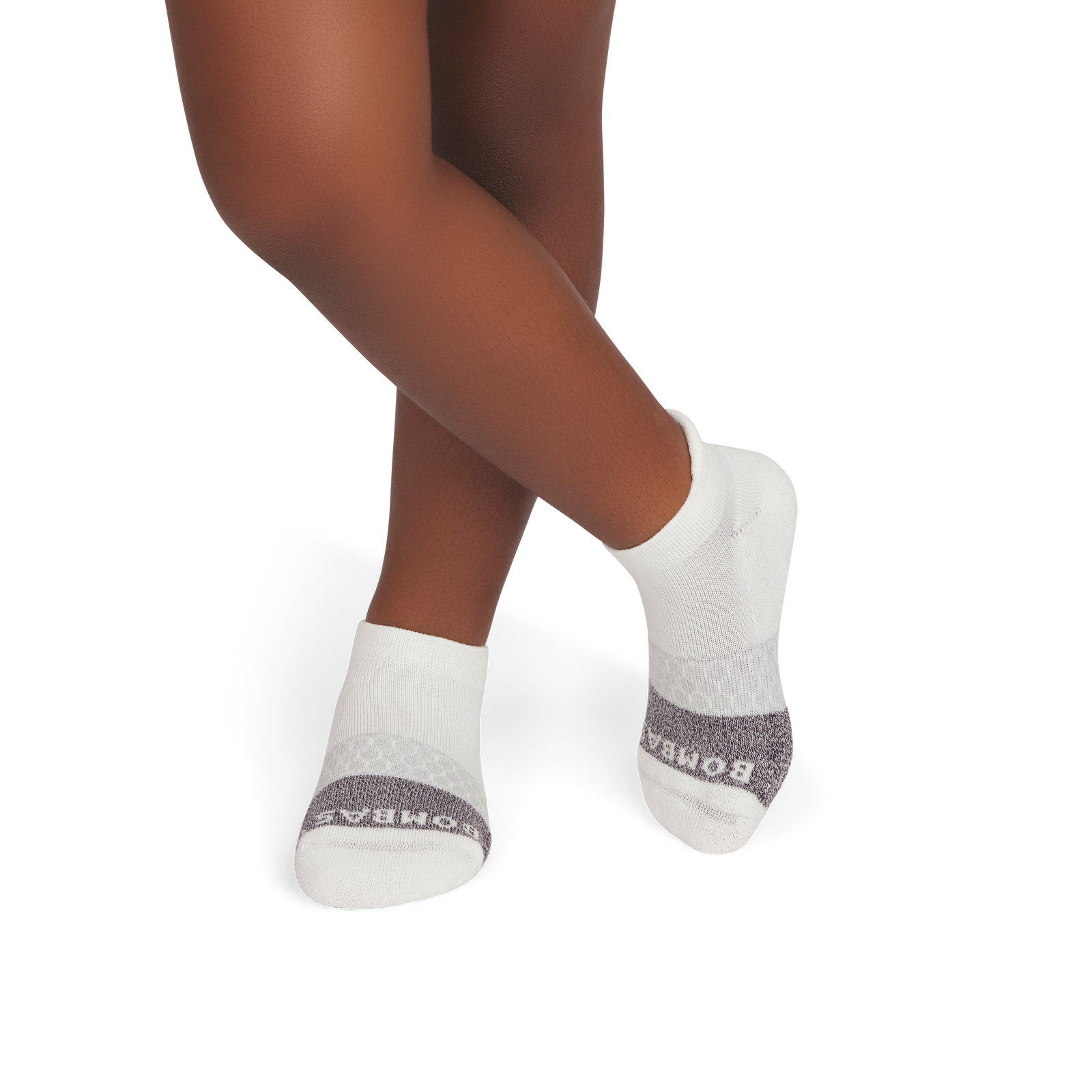 Junior Ankle Socks - soft white charcoal JO1 [10322]