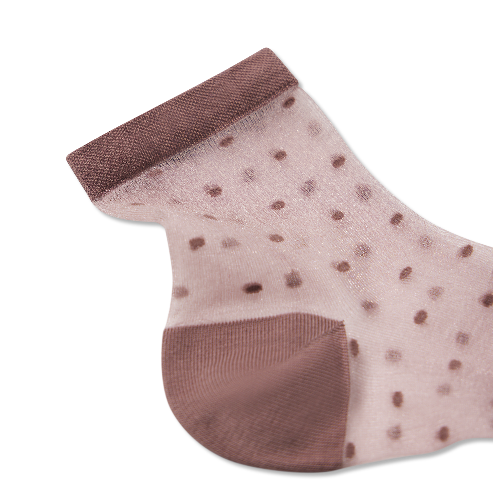 Women’s Sheer Polka Dot Quarter Socks - mineral purple Detail [10377]