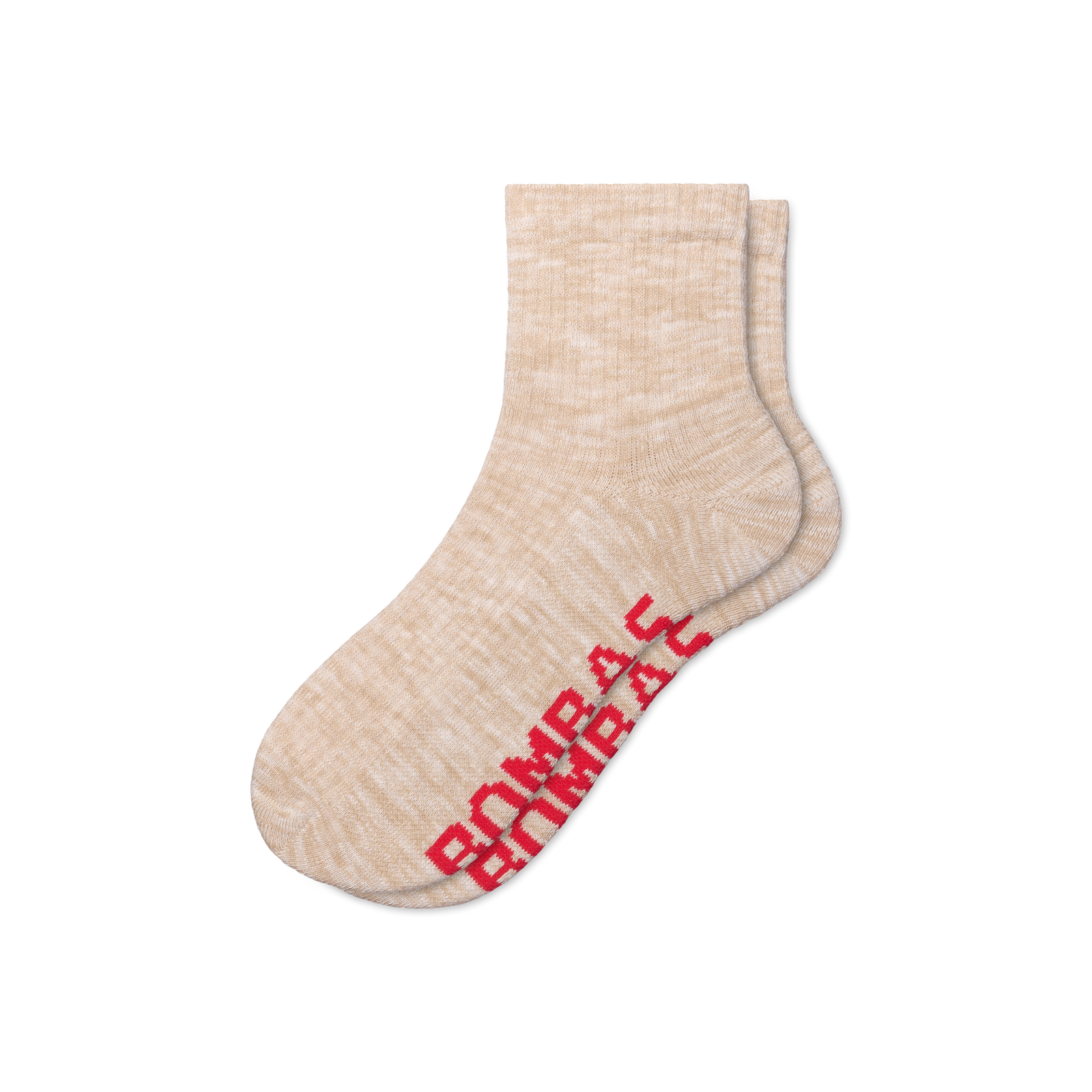 Summer Slub Quarter Socks - Fawn L [10393]