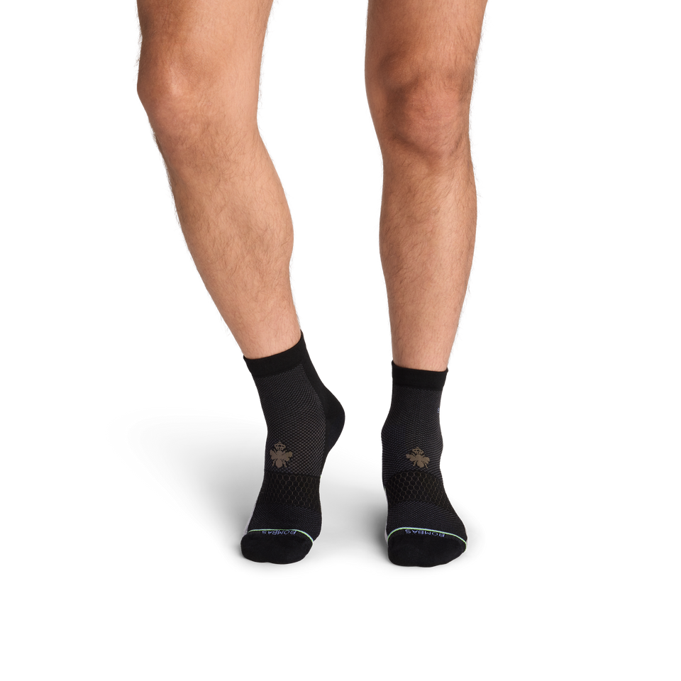 UltraLite Sport Merino Wool Blend Quarter Socks - Black MO1 [10441]