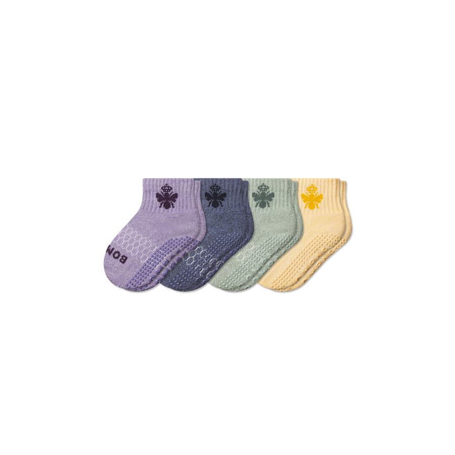 Toddler Marl Gripper Calf Sock 4-Pack - Classic Office Pair