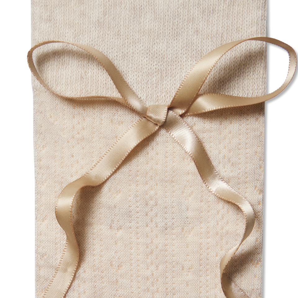 Lightweight Bow Half Calf Socks - sandy heather Detail [10514]