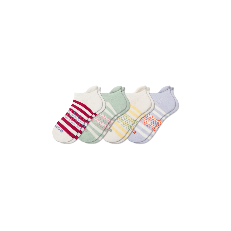 Youth Stripes Ankle Sock 4-Pack - Weekend Lounge Step