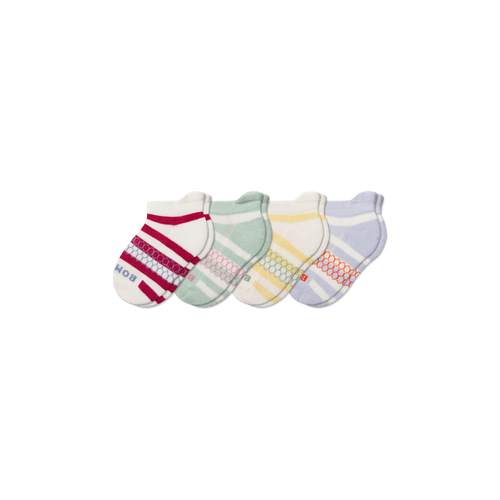 Junior Ankle Socks - Mint Stripe Mix L [10558]