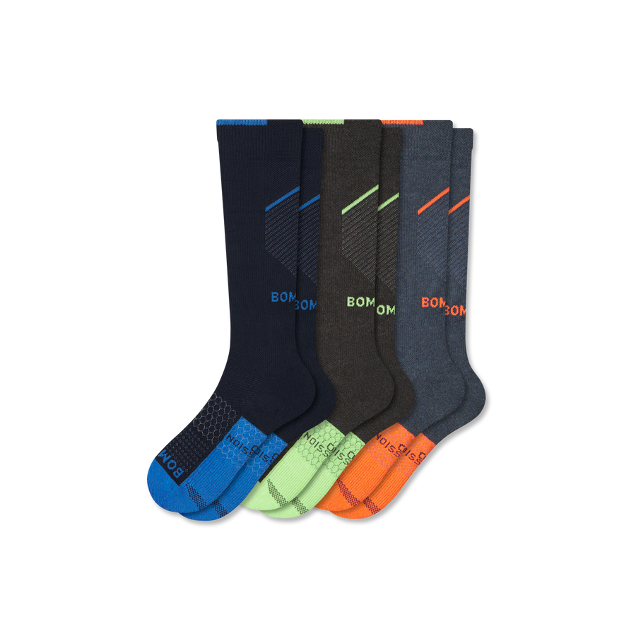 Men's Performance Compression Knee High Sock 3-Pack (20-30mmHg) - Strong Training Relief