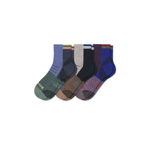 Hiking Quarter Sock 3-Pack - botanic blue mix L [10588]