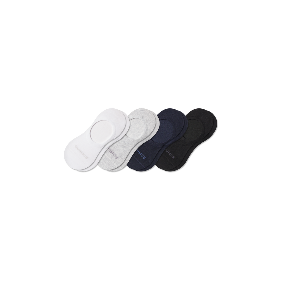 Men's Lightweight No Show Sock 4-Pack - Breathable School Cushion