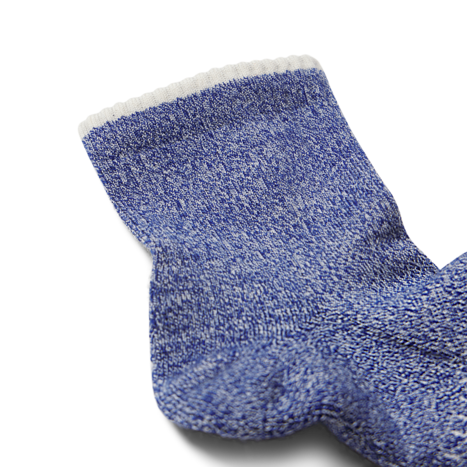 Merino Wool Blend Quarter Socks - glacier blue soft white Detail [10628]