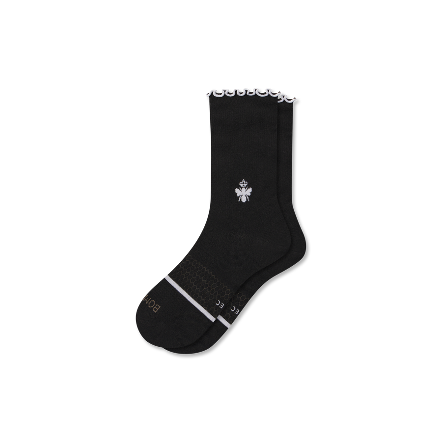 Women’s Ruffle Sport Half Calf Socks - Daily Studio Step
