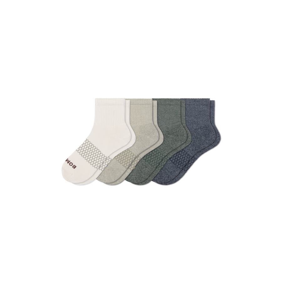 Men's Quarter Sock 4-Pack - Breathable Court Pair