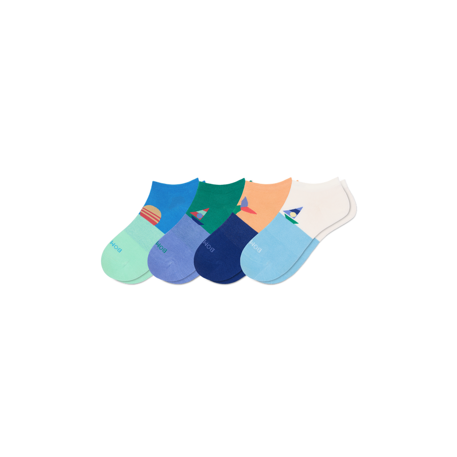 Youth Lightweight Ankle Sock 4-Pack - Active Studio Rotation