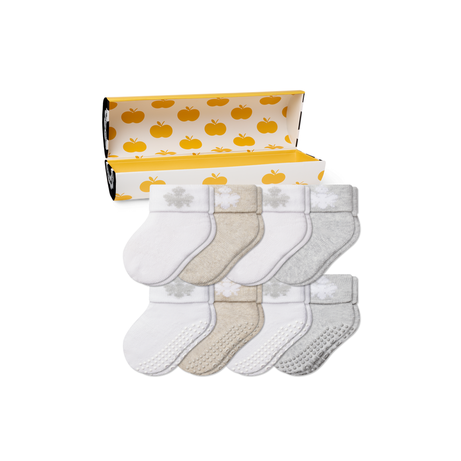 Baby's First Year Sock 8-Pack Gift Box - Ready Utility Stash