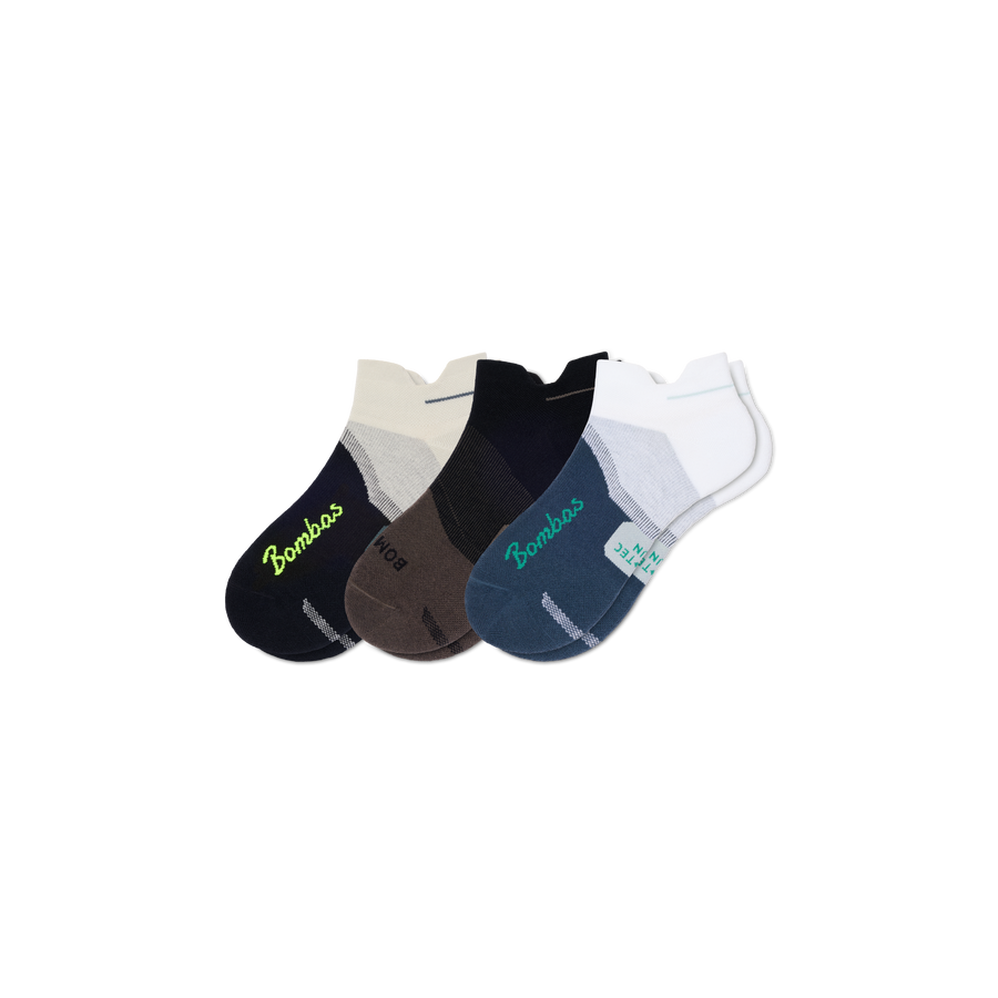 Men's Run Ankle Sock 3-Pack - Soft Court Comfort