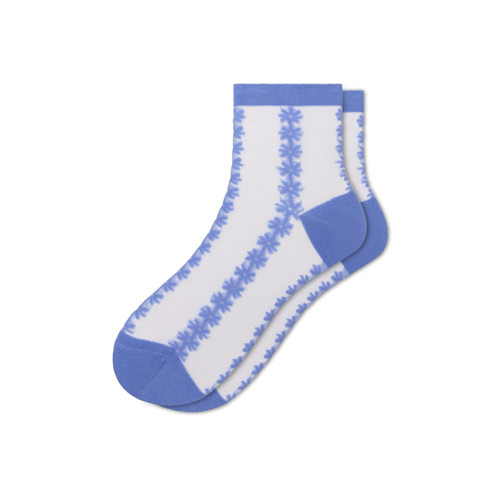 Sheer Quarter Socks - Hydrangea L [11329]