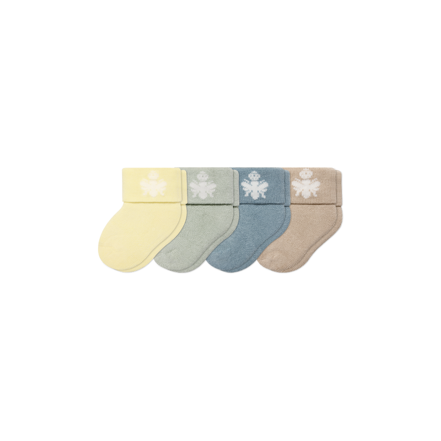 Baby Sock 4-Pack (0-6 Months) - Weekly Rotation
