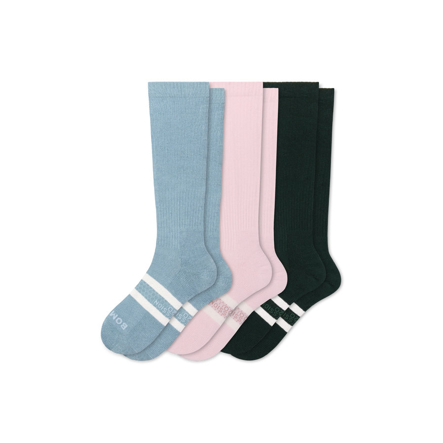 Women's Everyday Compression Knee High Sock 3-Pack (15-20mmHg) - Endurance Stride Relief