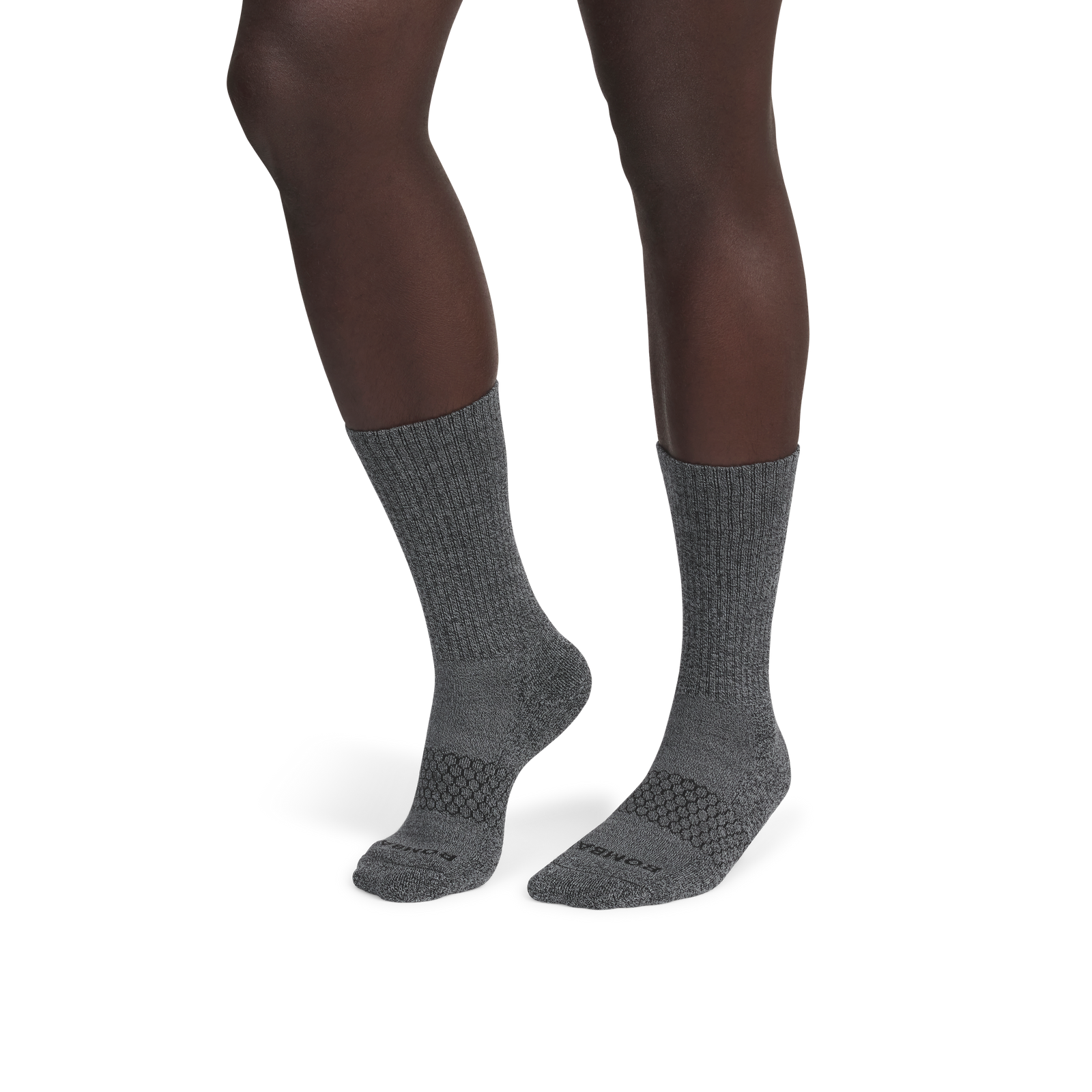 Marl Calf Socks - Black / Dark Grey MO1 [3129]