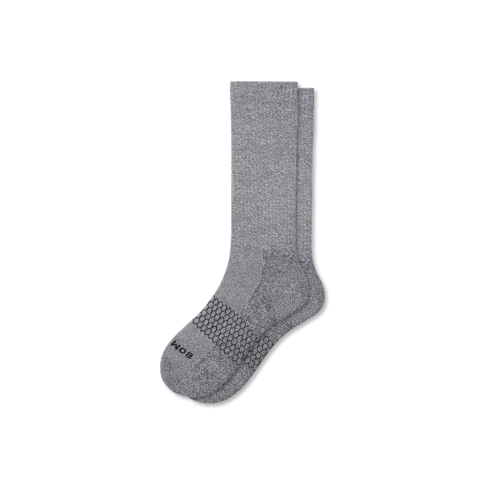 Marl Calf Socks - Charcoal / White L [3129]