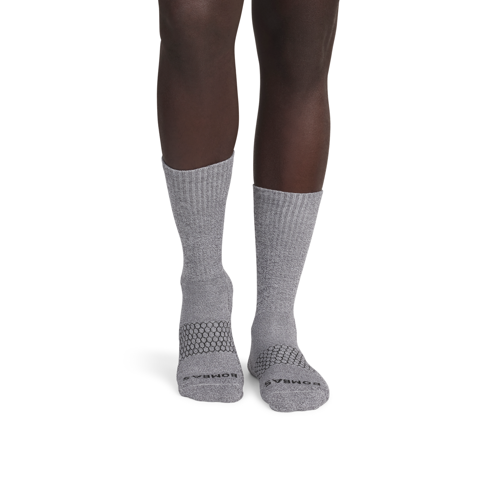 Marl Calf Socks - Charcoal / White MO1 [3129]