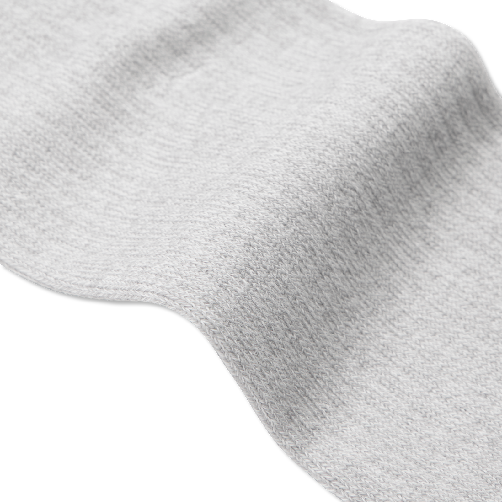 Marl Calf Socks - Haze Grey / Soft White Detail [3129]