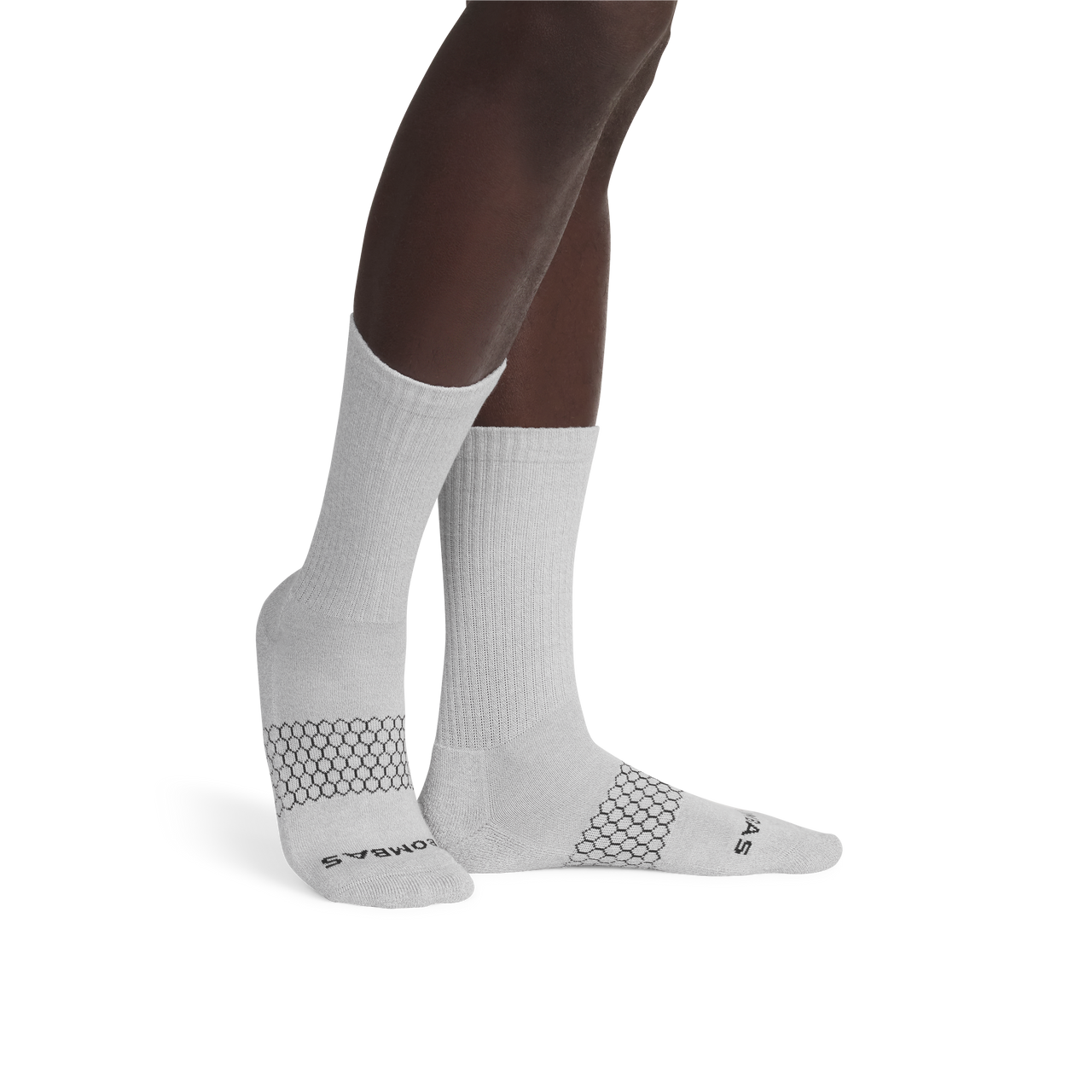 Marl Calf Socks - Haze Grey / Soft White MO2 [3129]