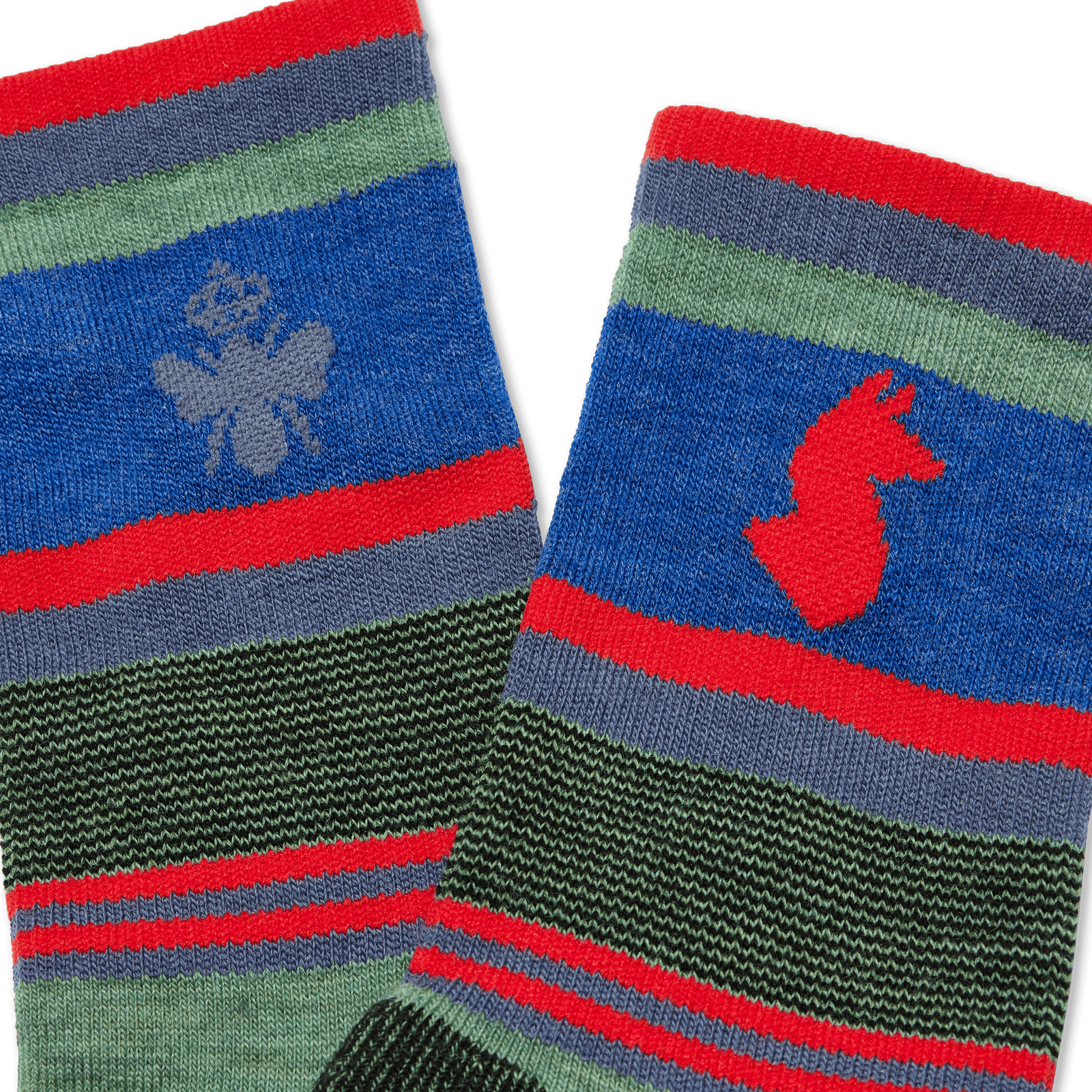 Bombas Merino Wool Hiking Calf Socks - Multi (Blue) Detail [4405]