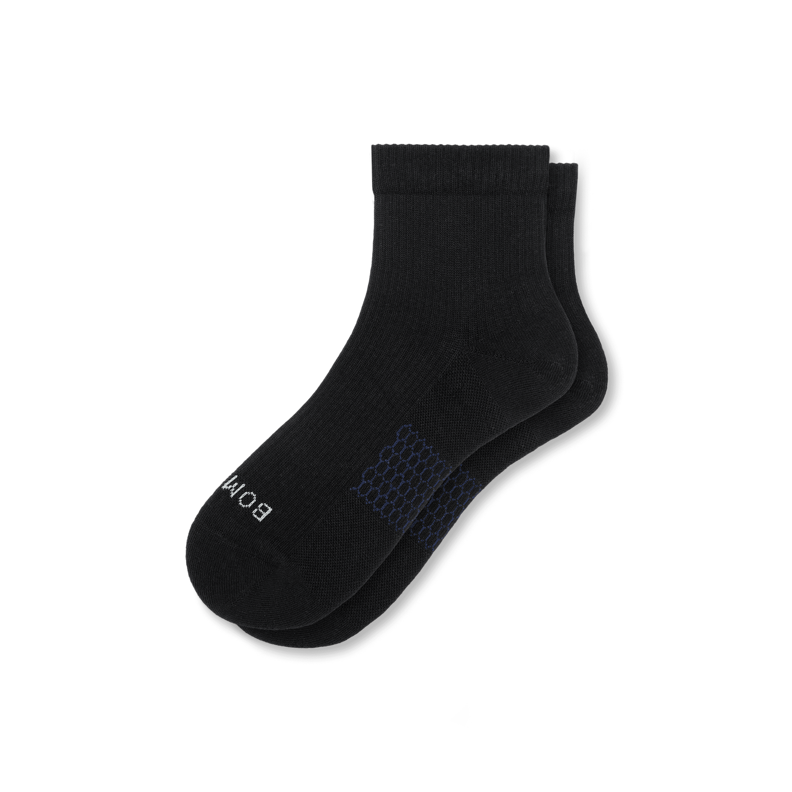 Modern Rib Quarter Socks - Black L [5702]