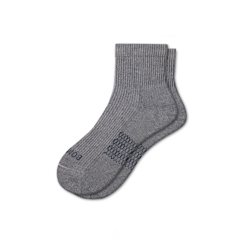 Modern Rib Quarter Socks - Washed Black L [6005]