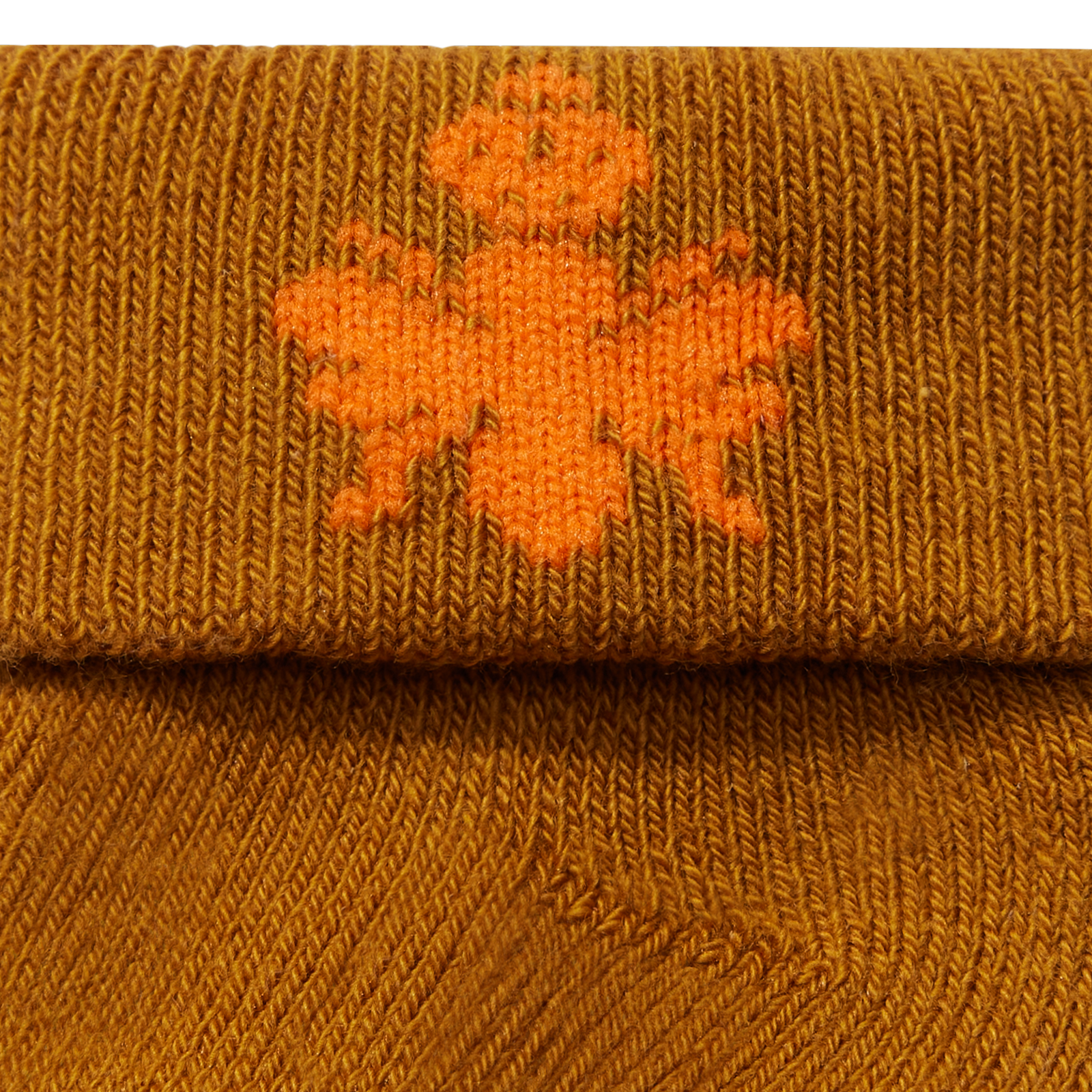 0-6 Baby Solid Calf Sock Butterscotch Detail