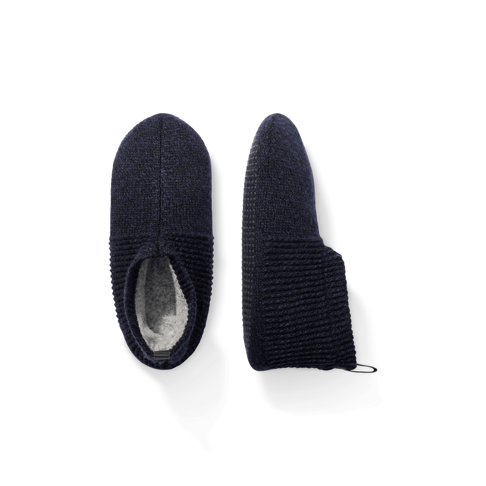 Marl Gripper Slipper Navy L Front + Side