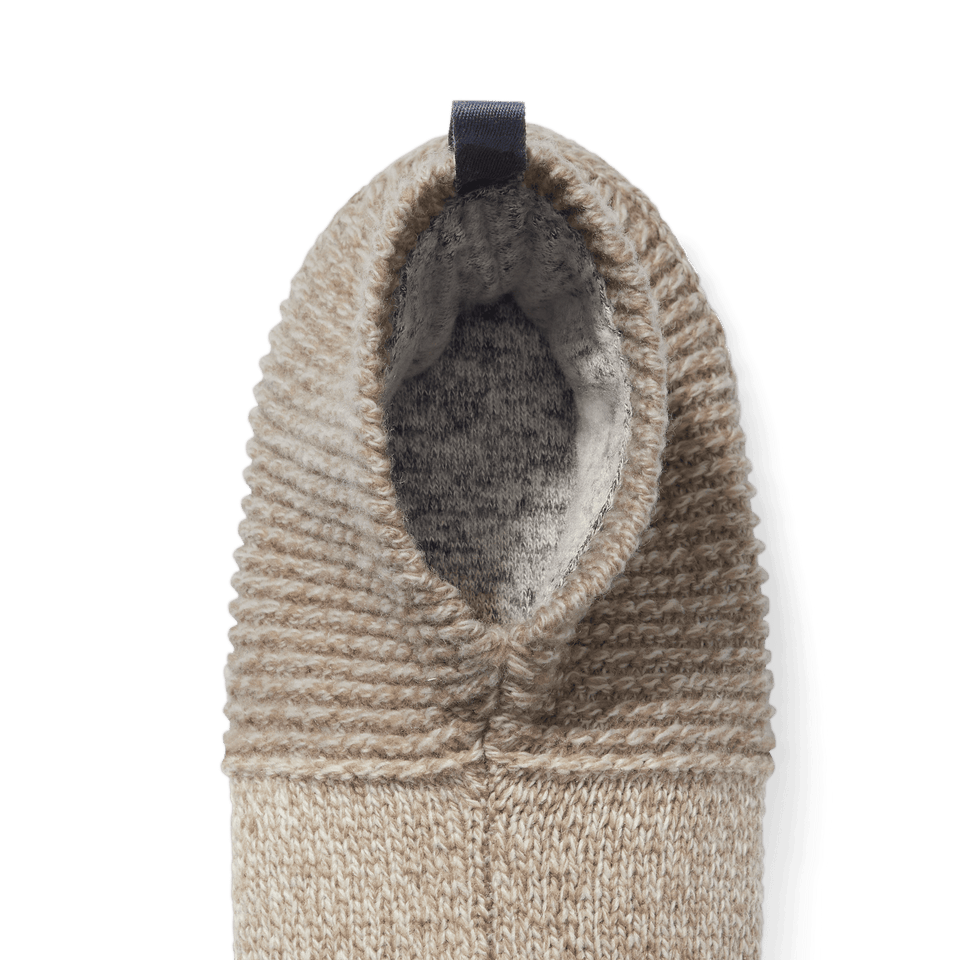 Marl Gripper Slipper Taupe Detail