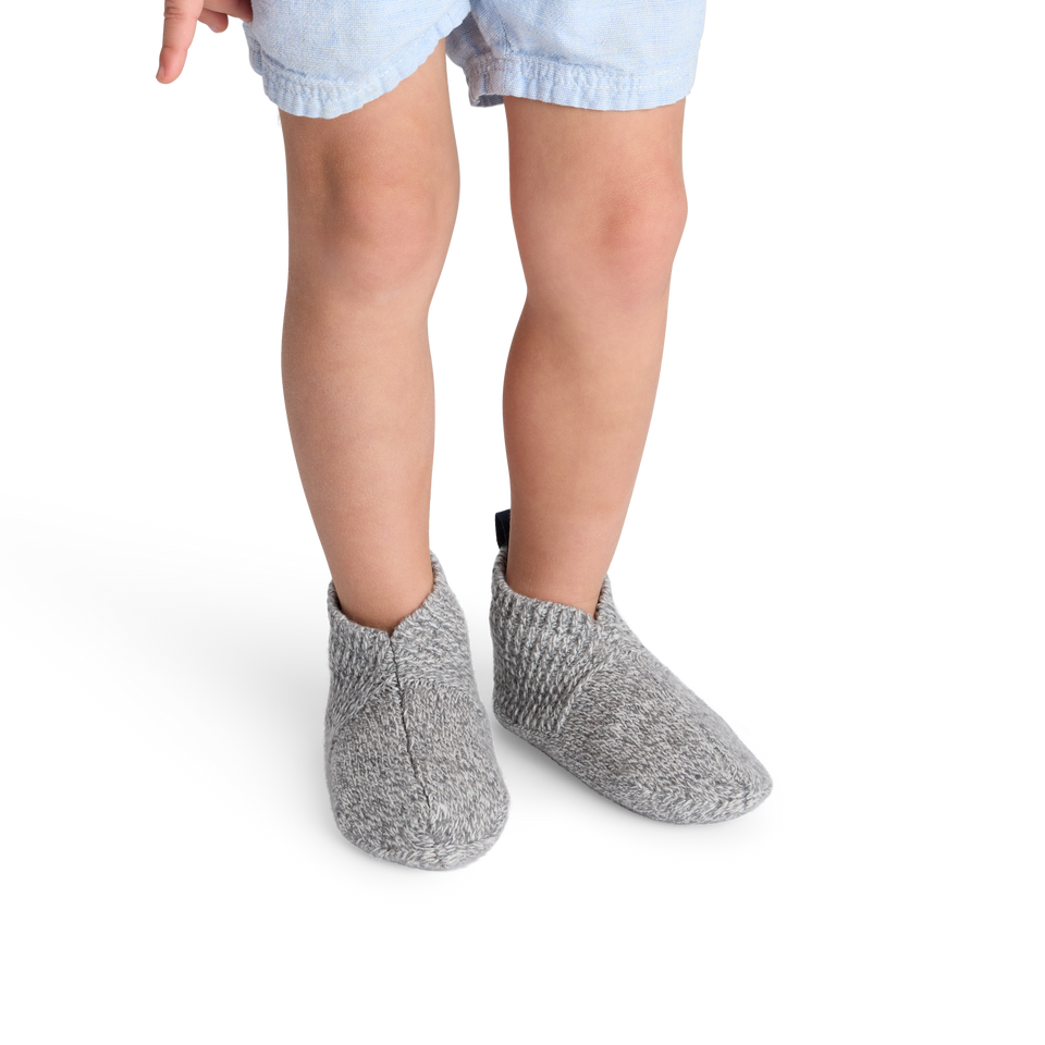 Toddler Marl Gripper Slipper - Medium Grey Heather TO1 [6721]