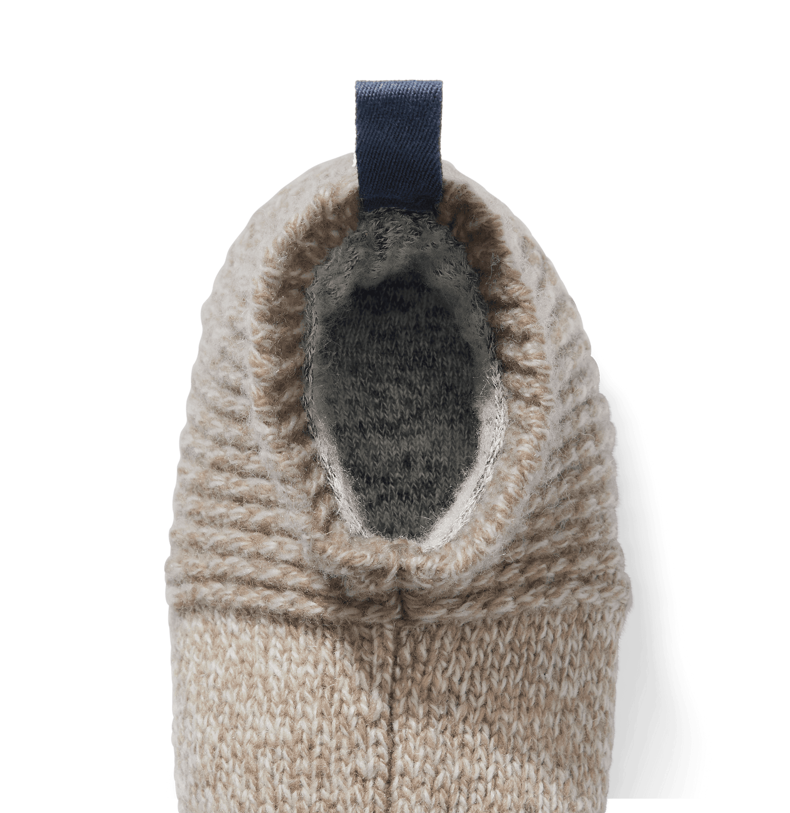 Toddler Classic Gripper Slipper Taupe Detail