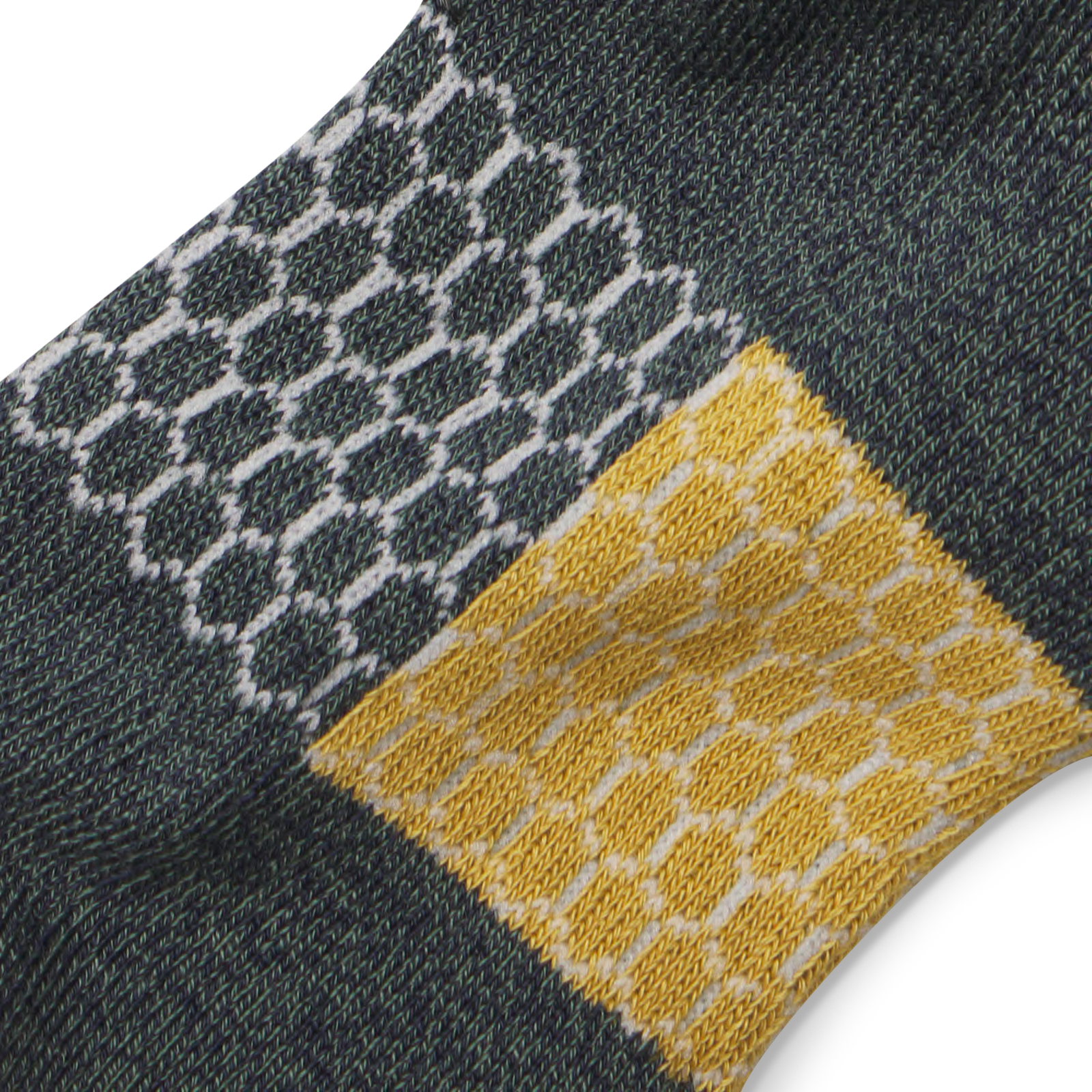 Marl Calf Socks - Dark Sage / Midnight Navy Detail [6975]