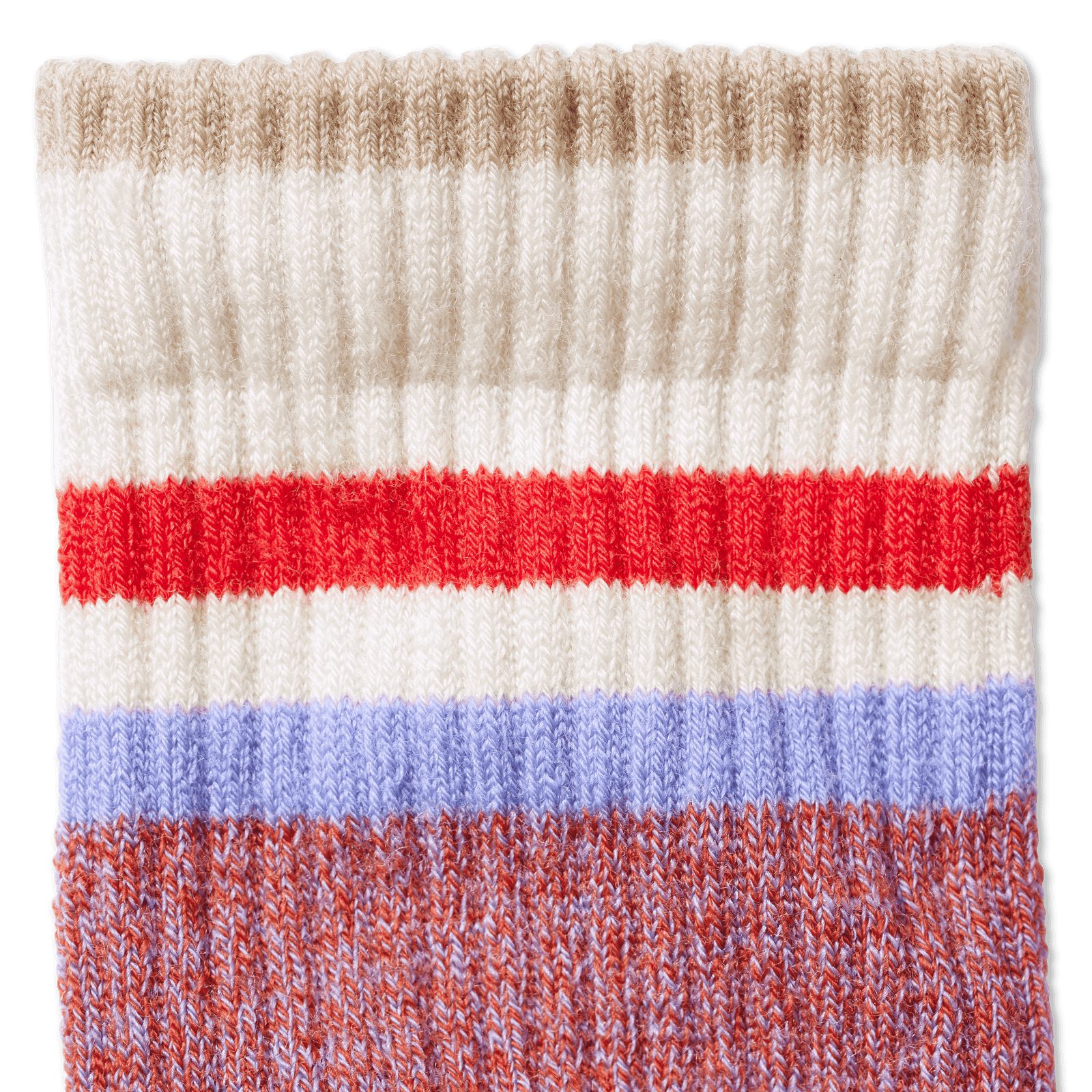 Solid Marl Colorblock Merino Calf Sock Husk Detail